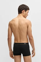 Five-pack of stretch-cotton trunks with logo waistbands