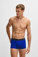 Three-pack of stretch-cotton trunks with logo waistbands