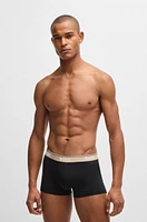 Three-pack of stretch-cotton trunks with logo waistbands
