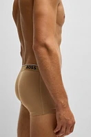 Three-pack of stretch-cotton trunks with logo waistbands