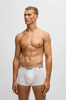 Three-pack of stretch-cotton trunks with logo waistbands