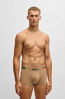 Three-pack of stretch-cotton trunks with logo waistbands