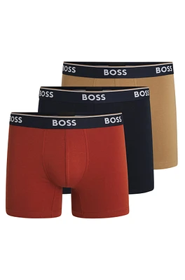 Three-pack of stretch cotton boxer briefs