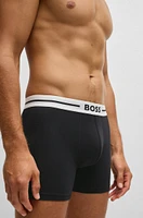 Three-pack of stretch-cotton boxer briefs with logo