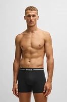 Three-pack of stretch-cotton boxer briefs with logo