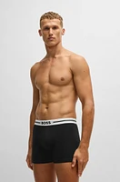 Three-pack of stretch-cotton boxer briefs with logo