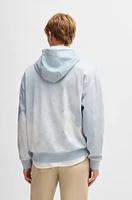 Cloud-artwork hoodie with Double B monograms