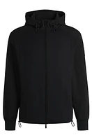 Hooded regular-fit jacket mixed materials