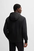 Hooded regular-fit jacket mixed materials