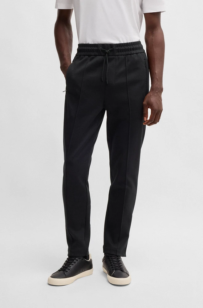 BOSS - Regular-fit tracksuit bottoms mercerized cotton Black