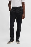 BOSS - Regular-fit tracksuit bottoms mercerized cotton Black