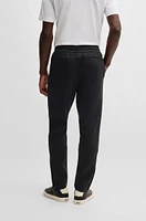 BOSS - Regular-fit tracksuit bottoms mercerized cotton Black