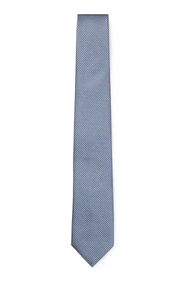 Silk-blend tie with jacquard pattern