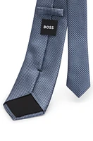 Silk-blend tie with jacquard pattern