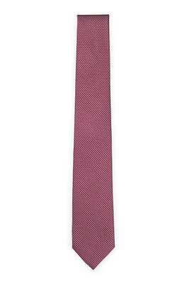 Silk-blend tie with jacquard pattern