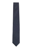 Silk-blend tie with jacquard-woven pattern