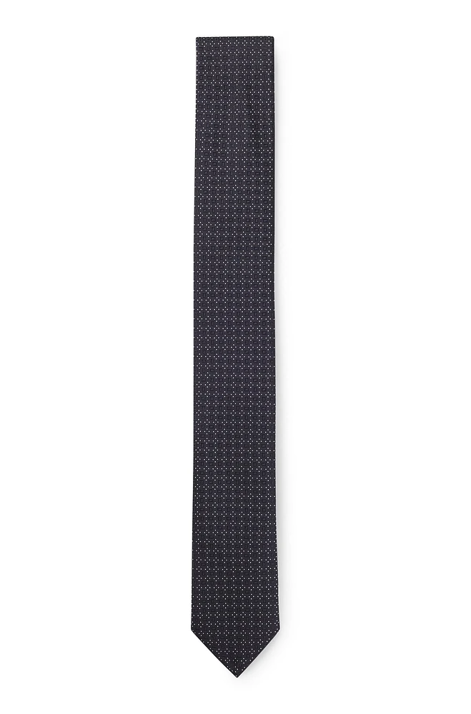 Formal tie with all-over jacquard pattern