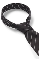 Silk-jacquard tie with diagonal stripes