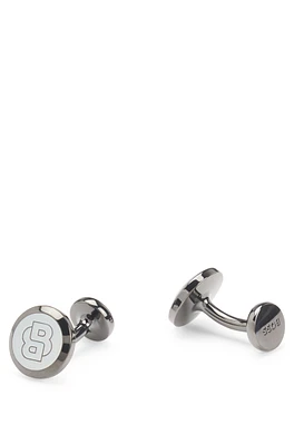 Brass cufflinks with Double B monogram