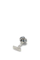 Knot cufflinks in silver-tone brass