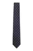 Silk tie with jacquard Double B monograms