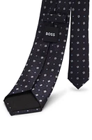 Silk tie with jacquard Double B monograms