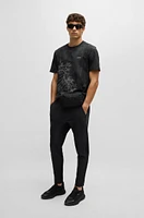 Relaxed-fit T-shirt with decorative reflective print