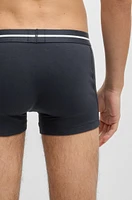 Three-pack of stretch-cotton trunks with logo waistbands