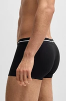 Three-pack of stretch-cotton trunks with logo waistbands