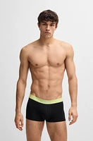 Three-pack of stretch-cotton trunks with logo waistbands