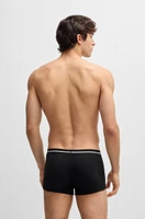 Three-pack of stretch-cotton trunks with logo waistbands