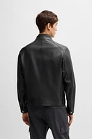 Regular-fit jacket grained nappa leather