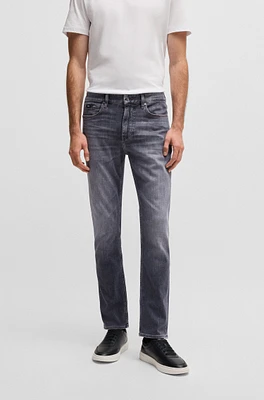 BOSS - Slim-fit jeans gray soft-touch denim Dark Grey