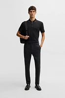 Structured-cotton polo shirt with zip placket