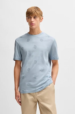 Mercerized-cotton T-shirt with Double B monograms