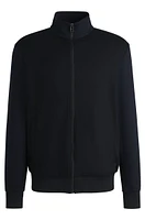 Regular-fit zip-up sweatshirt stretch cotton