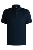 Mercerized-cotton polo shirt with Double B monograms