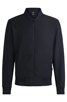 Zip-up hybrid sweatshirt with padded front panel