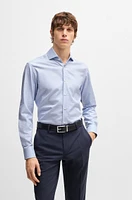 Regular-fit shirt structured cotton