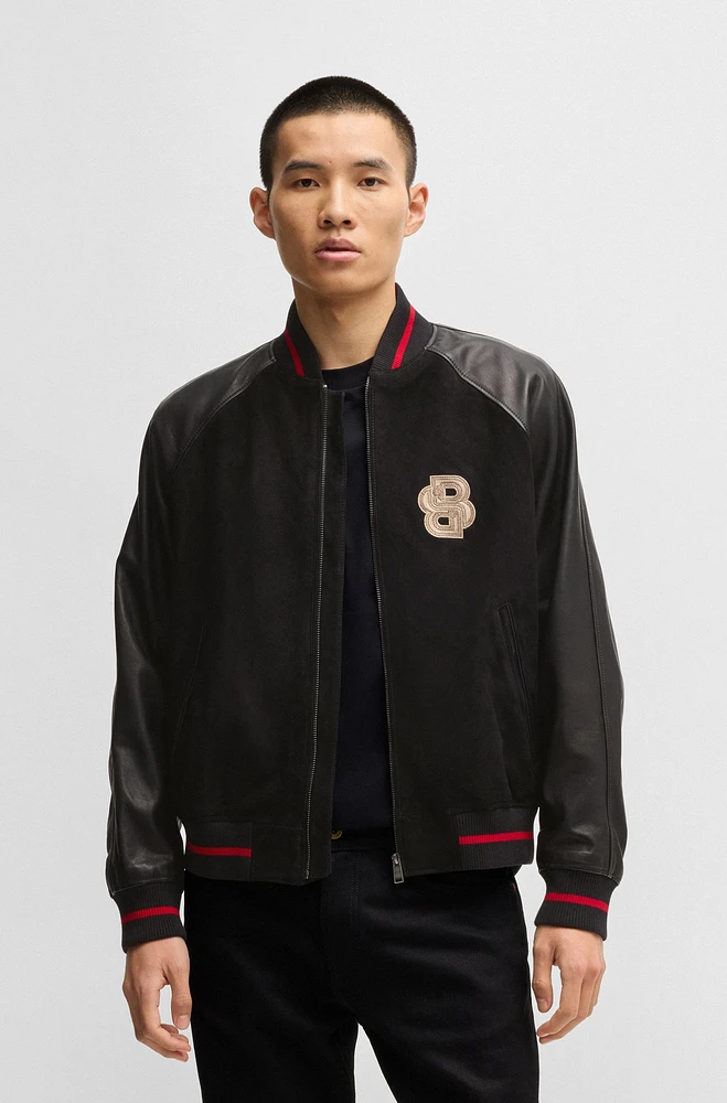 BOSS x Creation of the Gods varsity jacket with embroidery