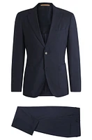 Slim-fit suit a striped wool blend