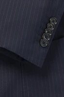 Slim-fit suit a striped wool blend