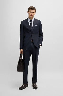 Slim-fit suit a striped wool blend