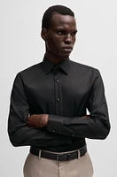 Slim-fit shirt easy-iron cotton poplin