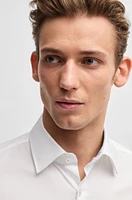 Slim-fit shirt easy-iron cotton poplin