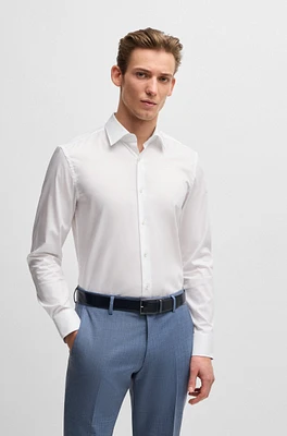 Slim-fit shirt easy-iron cotton poplin