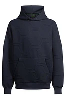 Relaxed-fit hoodie with hexagonal quilting