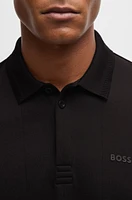 Paddy polo shirt with drop-needle stitching