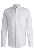 Slim-fit shirt structured cotton