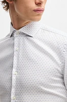 Slim-fit shirt structured cotton